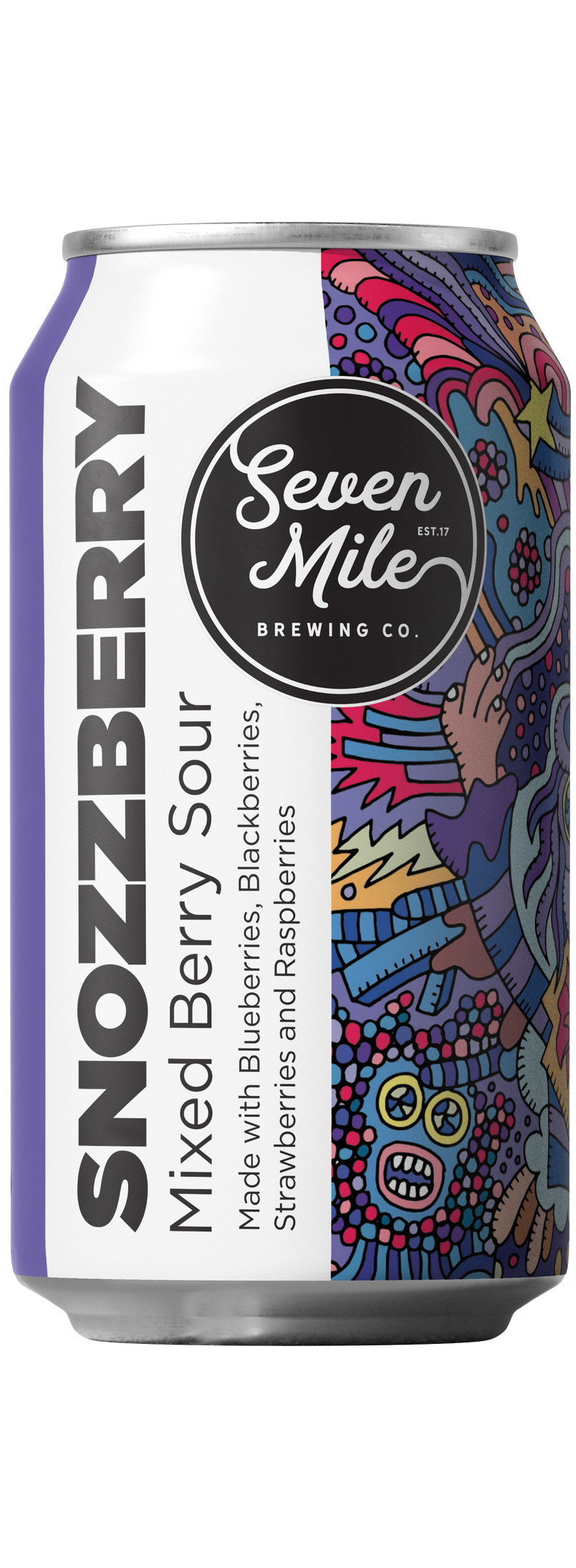 Snozzberry, Seven Mile Brewing, Colourful, bright, fruity